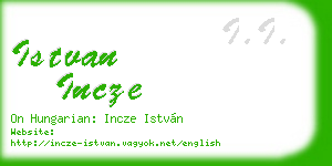 istvan incze business card